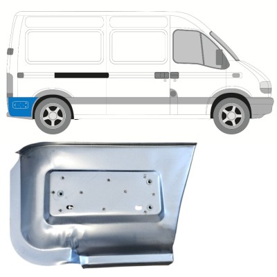 Rear fender repair panel behind the wheel for Opel Movano 1998-2010 / Right 15322