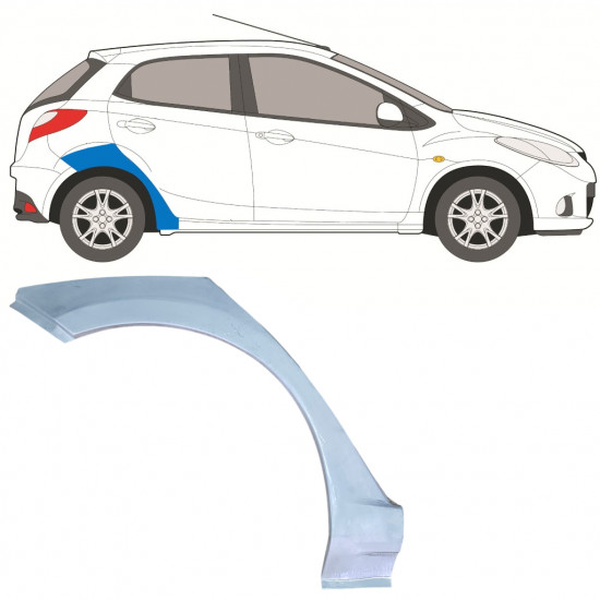 MAZDA 2 2007-2014 REAR WHEEL ARCH / RIGHT