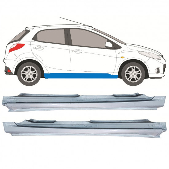 Sill repair panel for Mazda 2 2007-2014 / Set 12440