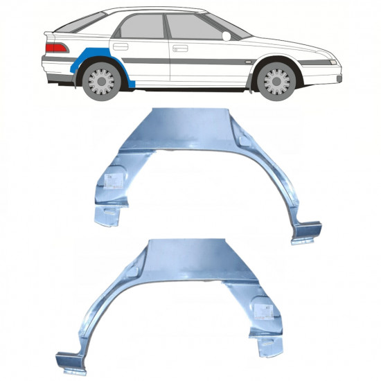 Rear wing repair panel for Mazda 323F BG 1989-1994 / Left+Right / Set 9855