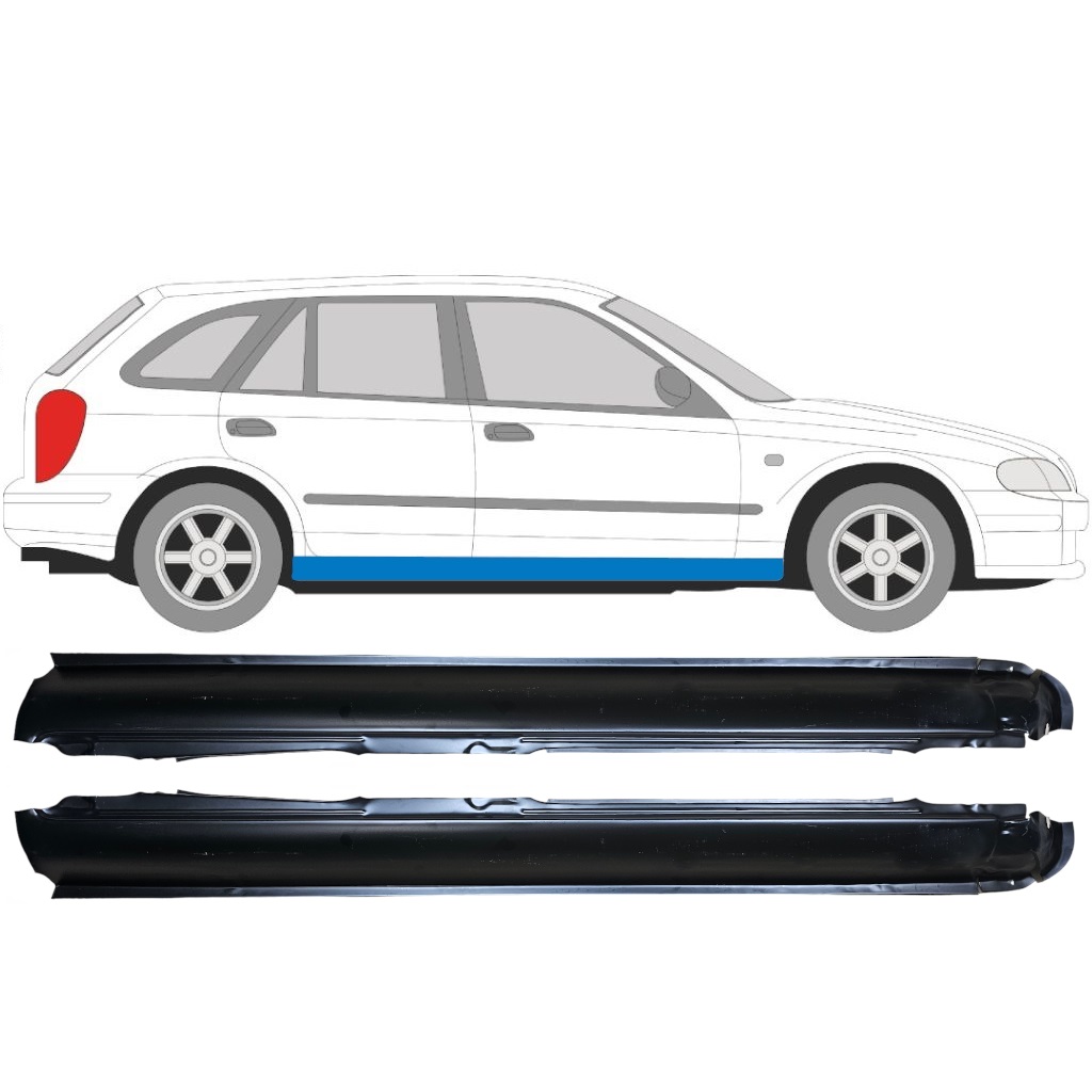 Full sill repair panel for Mazda 323F BJ 1998-2004 / Left+Right