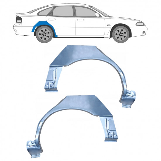 Rear wing repair panel for Mazda 626 1992-1997 / Left+Right / Set 9893