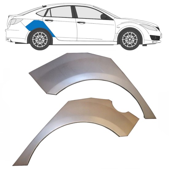 Rear wing repair panel for Mazda 6 GH 2007-2012 / Left+Right / Set 9762