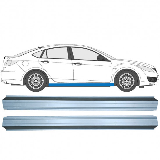 Sill repair panel for Mazda 6 2007-2012 / Left = Right (symmetrical) / Set 10495