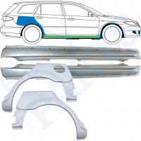 Sill and rear wing repair panel for Mazda 6 GG GY 2002-2007 / Left+Right / COMBI / Set 10538
