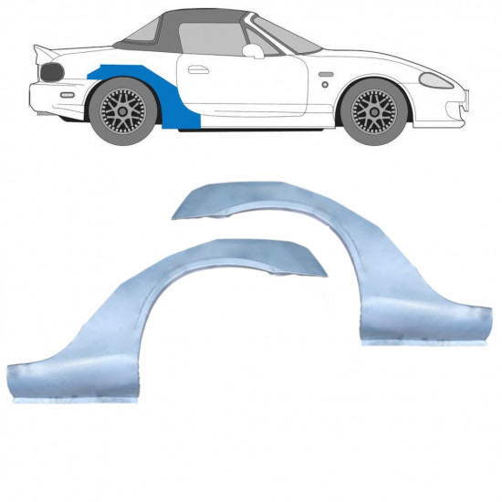 Rear wing repair panel for Mazda MX-5 1998-2005 NB / Left+Right / Set 9664