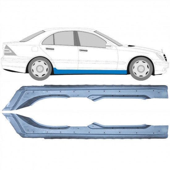 Full sill repair panel for Mercedes C-class 2000-2007 / Left+Right / Set 10419