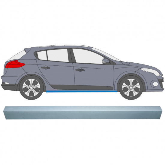 Sill repair panel for Renault Megane 2008-2016 / Left = Right (symmetrical) 7205