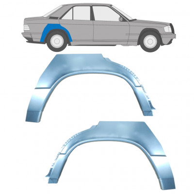 Rear wing repair panel for Mercedes 190 1982-1993 / Left+Right / Set 9506