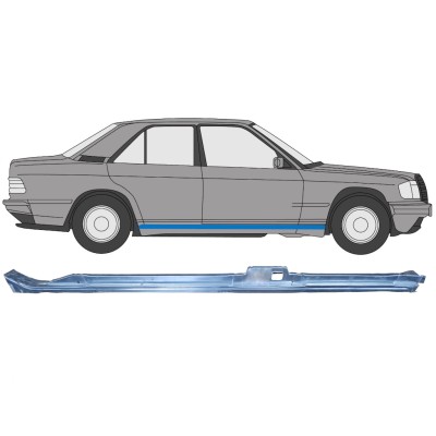 Upper sill repair panel for Mercedes 190 W201 1982-1993 / Right 15127