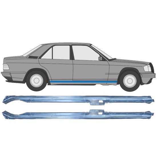 Upper sill repair panel for Mercedes 190 W201 1982-1993 / Left+Right / Set 16294