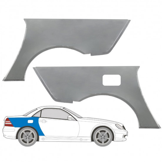 Rear wing repair panel for Mercedes SLK-class 1996-2004 / Left+Right / Set 9477