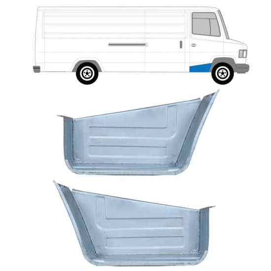 Front step repair panel for Mercedes T2 1986-1996 / Left+Right / Set 10687