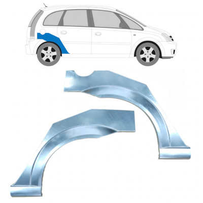 Rear wing repair panel for Opel Meriva 2003-2010 / Left+Right / Set 9254