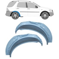 Inner rear wheel arch repair panel for Mercedes M-Class ML W163 1998-2005 / Left+Right / Set 16292