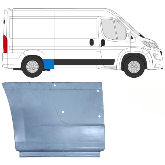 Rear wing repair panel for Opel Movano 2021-2026 / Right 16511