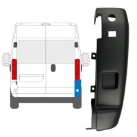 Rear bumper corner 180 degrees for Opel Movano 2021-2026 / Right 15799