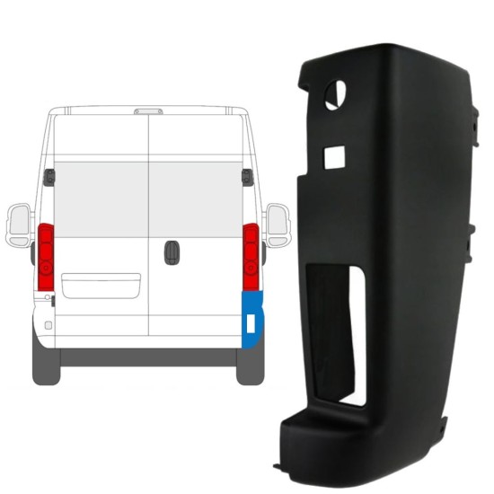 Rear bumper corner 180 degrees