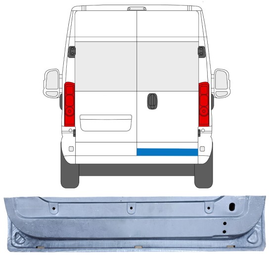 Rear door repair panel
