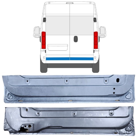 Rear door repair panel for Opel Movano 2021-2026 / Left+Right 16506