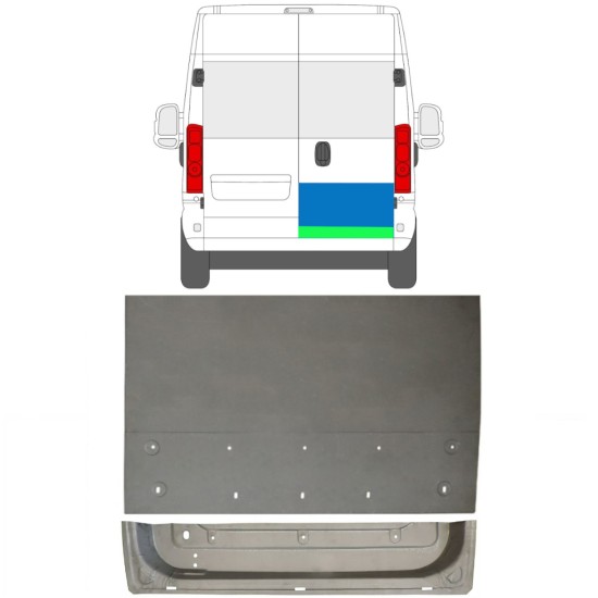 Rear door repair panel for Opel Movano 2021-2026 / Right 16507