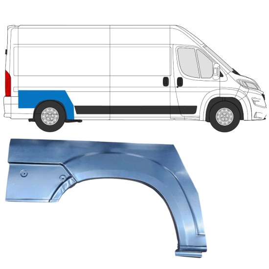 Rear wing repair panel
