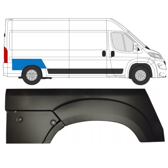Rear wing repair panel