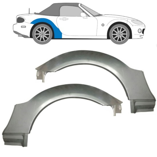 Rear wing repair panel for Mazda MX-5 2005-2015 / Left+Right / Set 16145