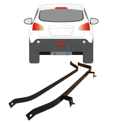 Fuel tank straps for Nissan Qashqai 2007-2013 16014