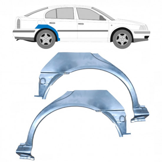 Rear wing repair panel for Skoda Octavia 1996-2010 / Left+Right / Set 9461