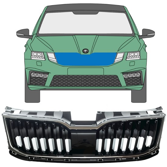 Grille for Skoda Octavia III 2017-2020 / Set 7548