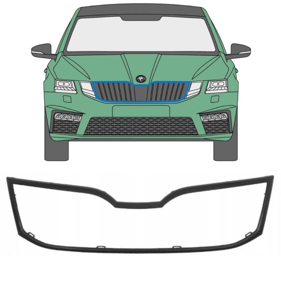 Radiator grille frame