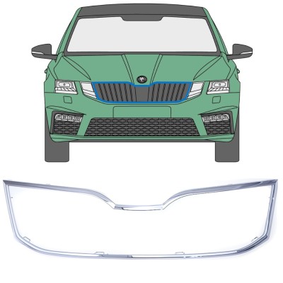 Radiator grille frame for Skoda Octavia III 2017-2020 16205