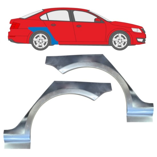 Rear wing repair panel for Skoda Octavia III 2013-2020 / Left+Right / Set 15864