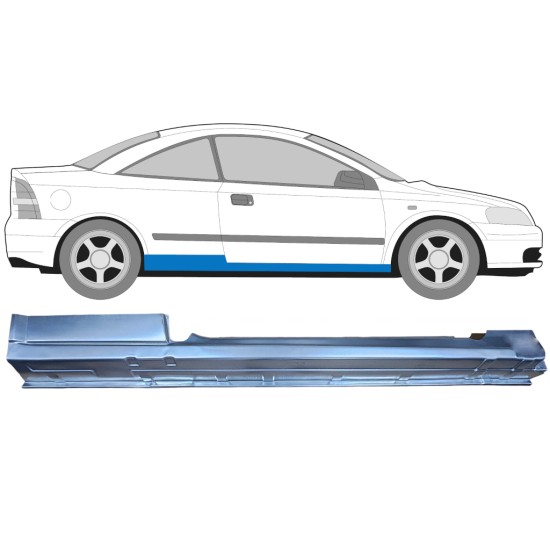 Full sill repair panel for Opel Astra G 1998-2009 / Right / COUPE 15962