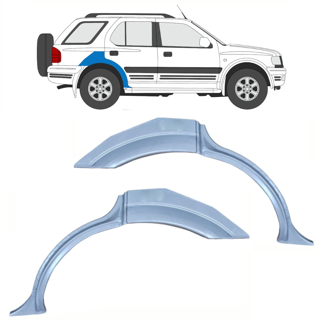 Rear Wing Repair Panel For Opel Frontera B 1999-2002 / Left+Right / Set 10375