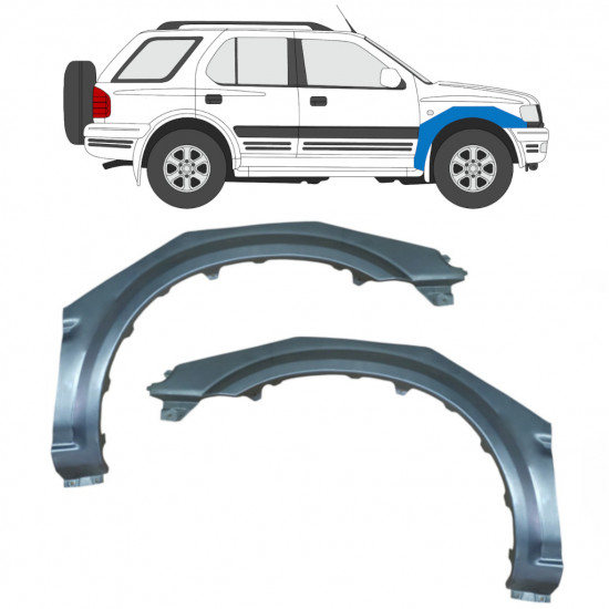 Front wing repair panel for Opel Frontera B 1999-2002 / Left+Right / Set 9994