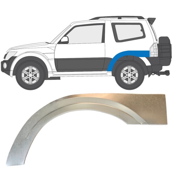 Rear wing repair panel for Mitsubishi Pajero 2006-2021 / Left 14838