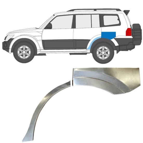 Rear wing repair panel