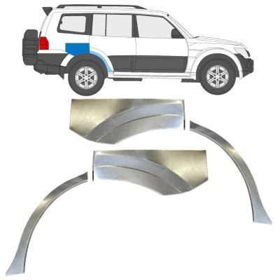 Rear wing repair panel for Mitsubishi Pajero 2006-2021 / Left+Right / Set 14842