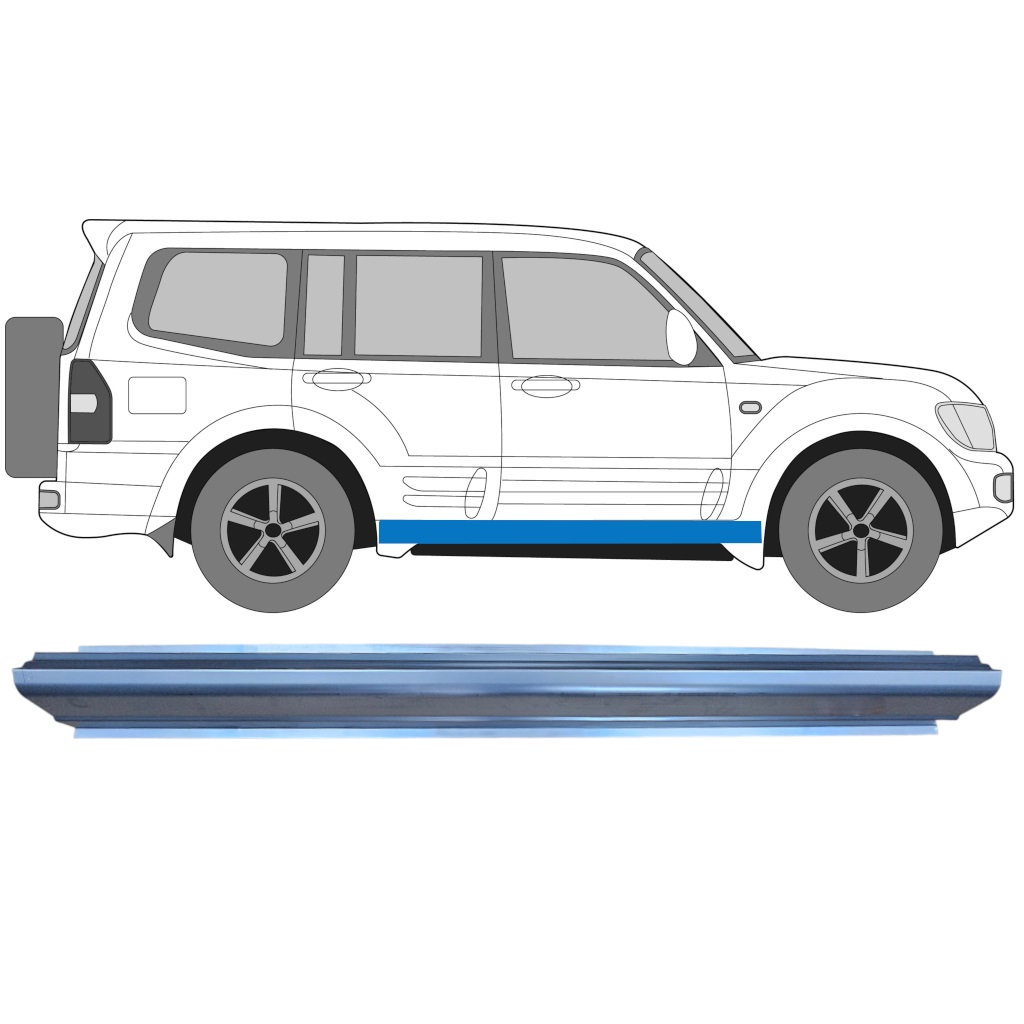 MITSUBISHI PAJERO 1999-2006 SILL REPAIR PANEL /  RIGHT = LEFT