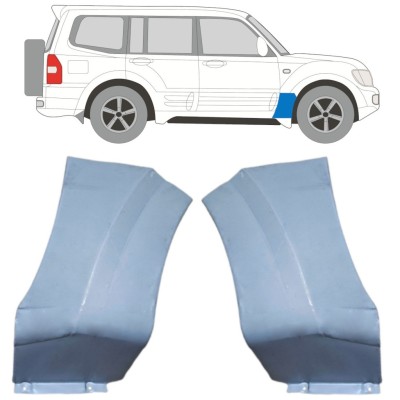 Front wing repair panel for Mitsubishi Pajero 1999-2006 / Left+Right / Set 16903