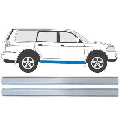 Inner sill repair panel for Mitsubishi Pajero Sport 1996-2008 / Left+Right / Set 14872
