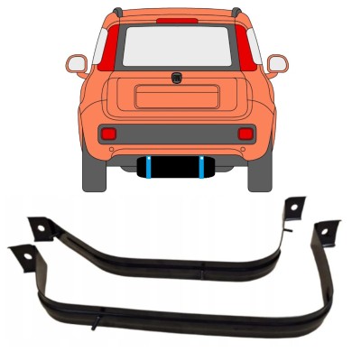Fuel tank straps for Fiat Panda 2012- 15028