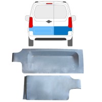 Rear door repair panel for Peugeot Partner 2008-2018 / Left+Right / Set 15207