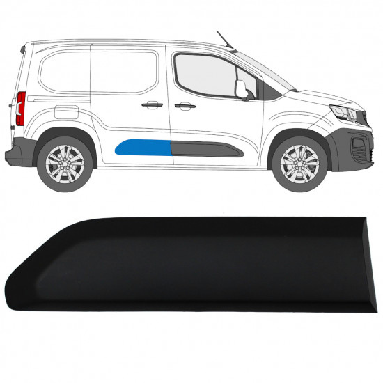 Rear door side trim for Toyota Proace City 2019- / Right 15948