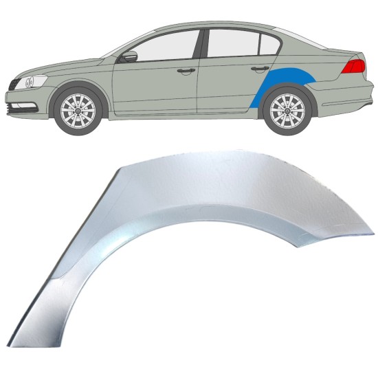 Rear wing repair panel