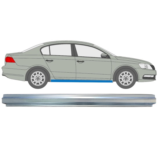 Sill repair panel for Volkswagen Passat B7 2010-2015 / Right 16355