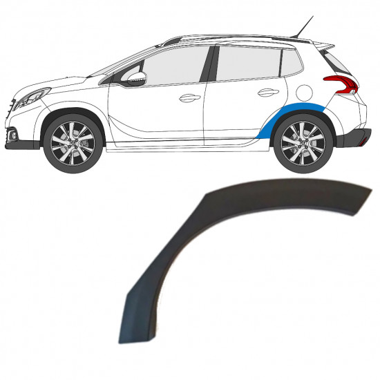 Peugeot 2008 2013-2019 Front Wheel Arch Cover / Right