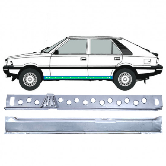 FSO POLONEZ 1978-2002 INNER + OUTER SET / SILL REPAIR / LEFT